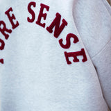 PURE SENSE GREY SWEATER - BORDEAUX LETTERS