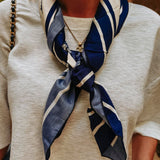 ROSALBA DARK BLUE/ECRU LITTLE SCARF