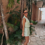 ACAPULCO MINT GREEN CROPPED BLAZER