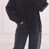 VALERIE BLACK LONGSLEEVE SHIRT