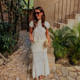 SALVACION ECRU LACE TWO-PIECE SET