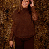 PRE-ORDER KEIRA BROWN LACE PULL