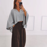 KAREN GREY V-NECK SWEATER