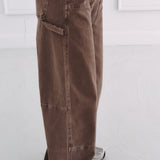 DARK BEIGE BALLOON PANTS A3925