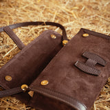 WESTERN BROWN SUEDE POCHETTE