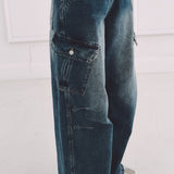 BLUE CARGO BALLOON JEANS 778