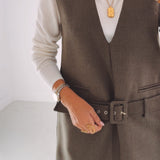 CASSIE KHAKI V-NECK DRESS