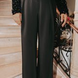 FANCY BLACK PANTS WITH BELT