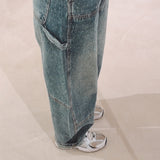 RHINESTONE BLUE BALLOON JEANS A3839