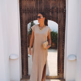 EULARIA BEIGE STAR DRESS