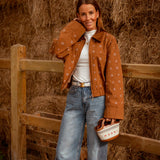 READY FOR FALL CAMEL GLIMMER JACKET