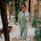 VIVA FRIDA MINT STRIPED BLAZER