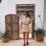 AZURA BEIGE TWO-PIECE SET