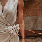 YARETZI BEIGE LINEN DRESS