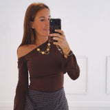 MAELIS BROWN LONGSLEEVE SHIRT
