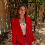 SMILES ONLY RED BLAZER