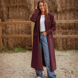 DELMA LONG BURGUNDY BLAZER