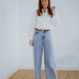 HANA WHITE FLOWER BLOUSE