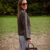 DELLA-RAE BROWN WRAP BLAZER