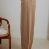 DARK BEIGE BALLOON JEANS 9111-15