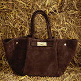 CLARABELLE BROWN SUEDE BAG