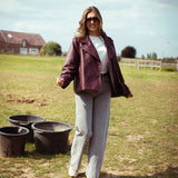 BANDIT BURGUNDY LEATHER JACKET