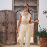 ELODIE LIGHT YELLOW LACE TOP