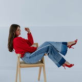 BRUNA RED KNIT SWEATER