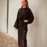 EILEEN BLACK KNITTED SWEATER