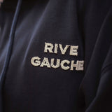 RIVE GAUCHE DARK BLUE ZIP CARDIGAN
