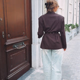 WINSLET BROWN BELT BLAZER