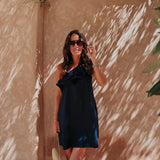 TANGER DARK BLUE ONE SHOULDER DRESS