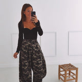LAURENCE KHAKI ARMY BALLOON PANTS