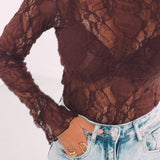 RUTH BURGUNDY LACE LONGSLEEVE TOP