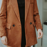 KAYLA CAMEL SUEDE BLAZER
