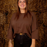 ZETHRA BROWN SWEATER