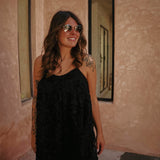BOUJDOUR BLACK FLOWER DRESS