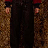 BALLOON DARK BLUE WIDE LEG JEANS Y3359-2