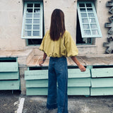CLAY OLIVE ZIP JACKET BLOUSE