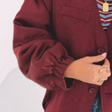 RILEY BORDEAUX BLAZER