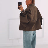 LEONIE KHAKI MIDSEASON JACKET