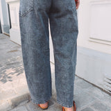 DARK GREY CARGO BALLOON JEANS 7370-2