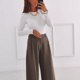 LIEKE TAUPE WIDE LEG PANTS