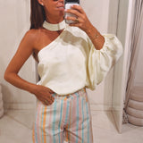 MIREILLE STRIPED PASTEL MULTICOLOR SHORT
