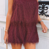 NOVALEE BORDEAUX FLUFFY TOP