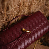 MILEY BORDEAUX WOVEN POCHETTE