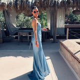 JAMEL BLUE GLITTER DRESS