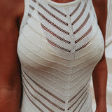 HERMOSA WHITE CROCHET DRESS