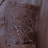 TAMMY BROWN SATIN BLOUSE