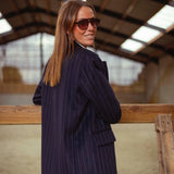 DARCY DARK BLUE STRIPED BLAZER